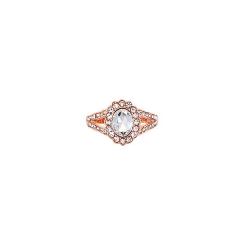 Avon Sparkling Rosette Cocktail Ring Size 8